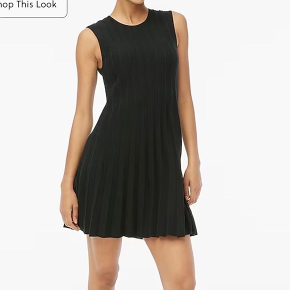 NWT J.CREW FACTORY Sleeveless Sweater-Dress Pleated Cream Medium - Picture 9 of 11